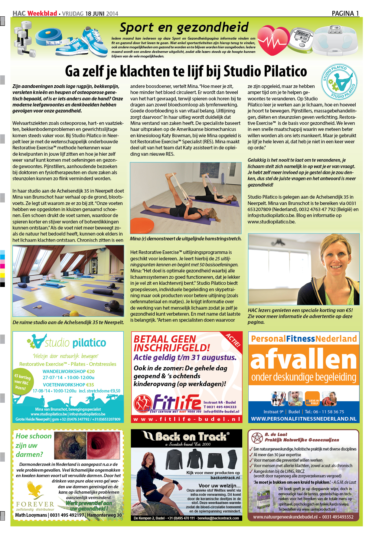 HAC Weekblad Sport- en Gezondheidspagina 29 2014